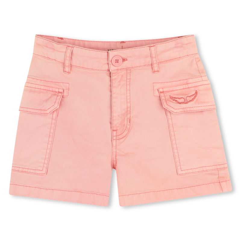 Shorts ricamati effetto d&eacute;lav&eacute; ZADIG & VOLTAIRE 
                        BAMBINA