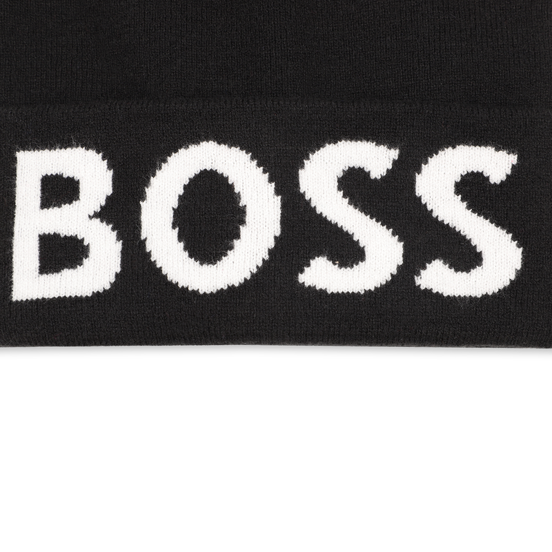 Berretto lavorato a maglia con revers BOSS 
                        RAGAZZO
