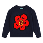 Pullover lavorato fiori e logo KENZO KIDS 
                    BAMBINA