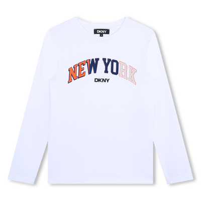 T-shirt maniche lunghe cotone DKNY RAGAZZO