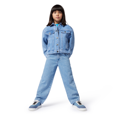 Jeans con strass transparenti MARC JACOBS BAMBINA