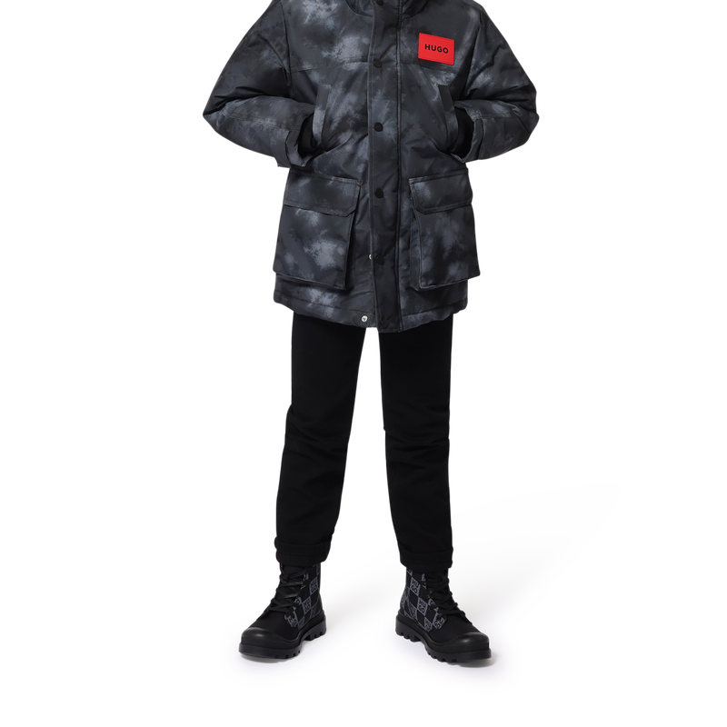 Parka con cappuccio e tasche HUGO 
                        RAGAZZO