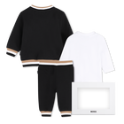 Set pantalone, cardigan e t-shirt BOSS 
                    RAGAZZO
