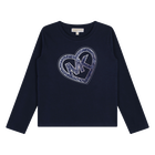 T-shirt maniche lunghe cotone, MARINE, hi-res