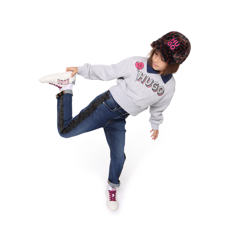 Sneakers stringate con stampe HUGO 
                    BAMBINA