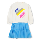 Vestito bi-materiale fantasia BILLIEBLUSH 
                    BAMBINA