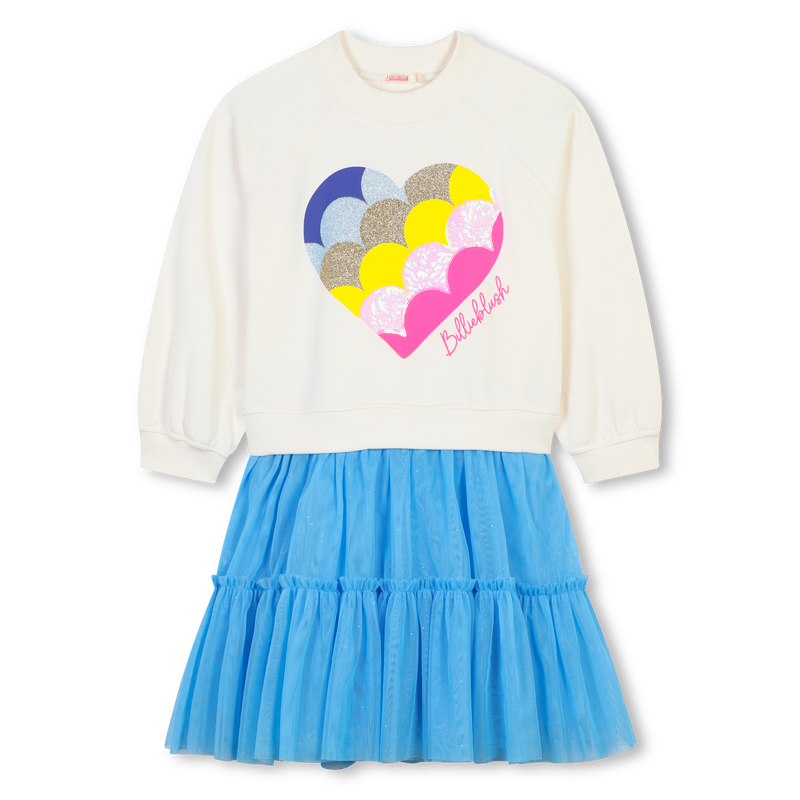 Vestito bi-materiale fantasia BILLIEBLUSH 
                        BAMBINA