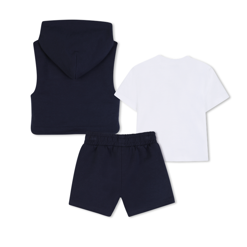 SET T-SHIRT + FELPA + PANTALONCINI BOSS 
                        RAGAZZO