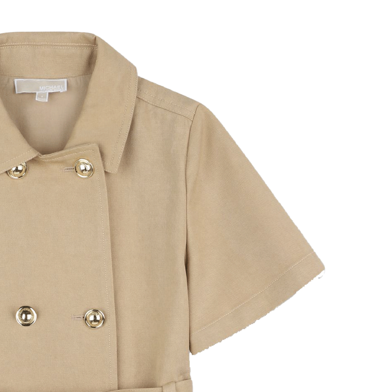 Abito in twill a maniche corte MICHAEL KORS 
                        BAMBINA