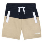 Shorts bicolore felpati, MARINE, hi-res