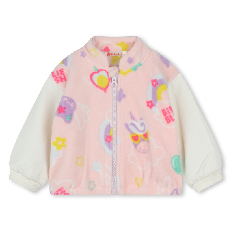 Cardigan stampato bimateriale BILLIEBLUSH 
                        BAMBINA
