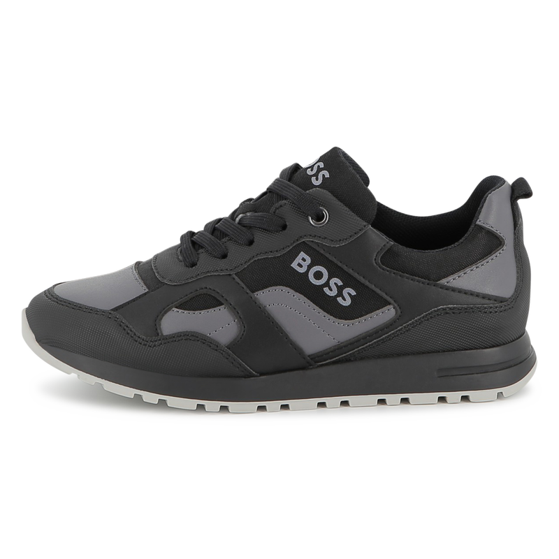 Sneakers finte e tela BOSS 
                        RAGAZZO