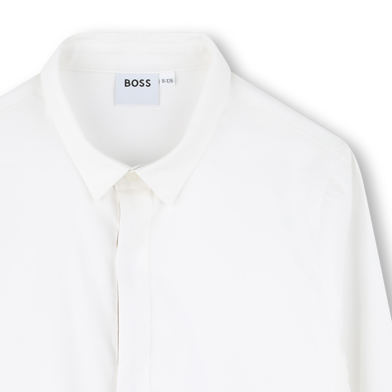 Camicia aderente in popeline BOSS 
                        RAGAZZO