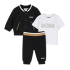 Set t-shirt + pantaloni + cardigan BOSS 
                    RAGAZZO