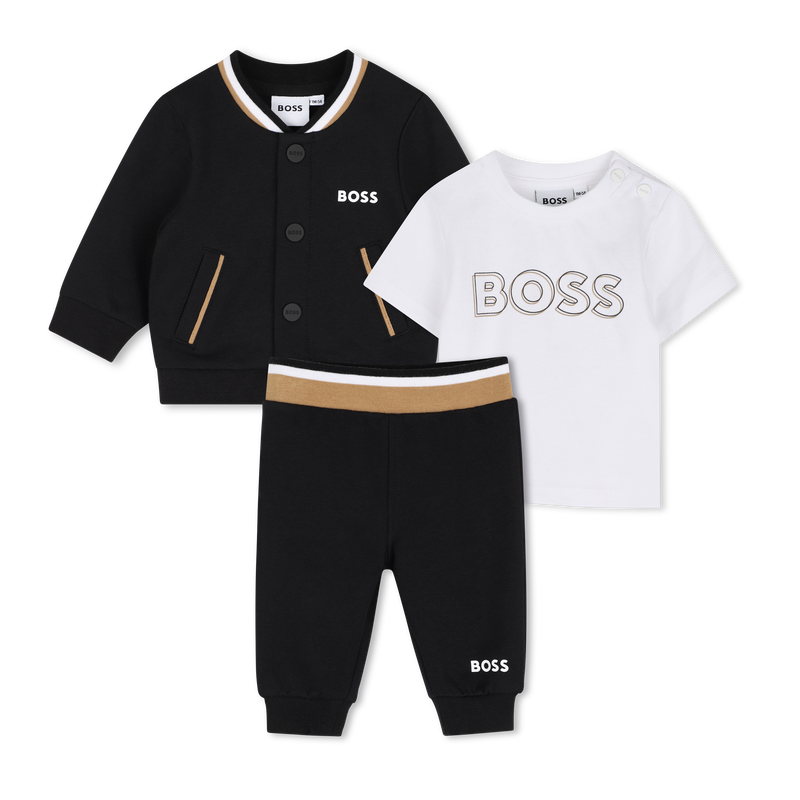Set t-shirt + pantaloni + cardigan BOSS 
                        RAGAZZO