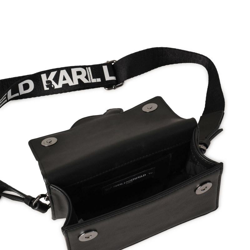 Borsa a mano in tessuto spalmato a grana fine KARL LAGERFELD KIDS 
                        BAMBINA