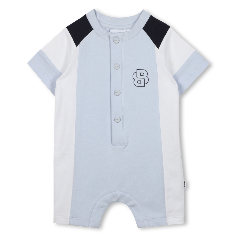 Tuta corta tricolore BOSS 
                        RAGAZZO