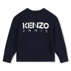 Pullover lavorato fiori e logo KENZO KIDS 
                    BAMBINA