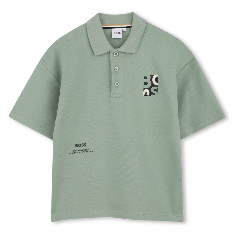 POLO A MANICHE CORTE BOSS 
                        RAGAZZO