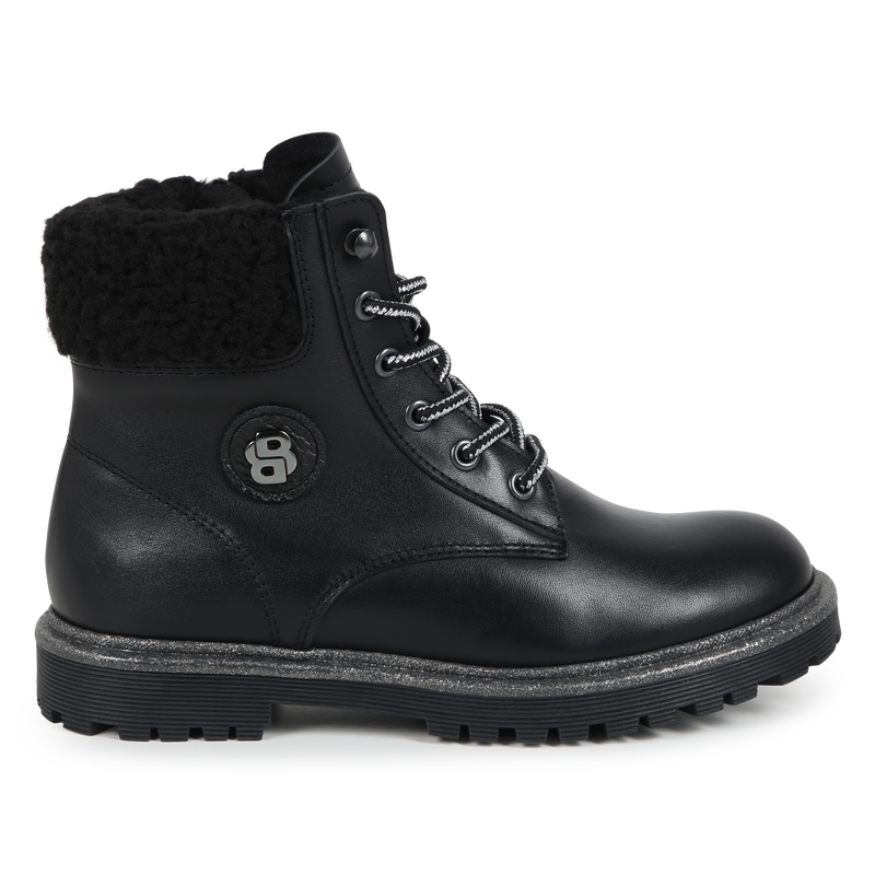 Stivaletti pelle lacci e zip BOSS 
                        BAMBINA