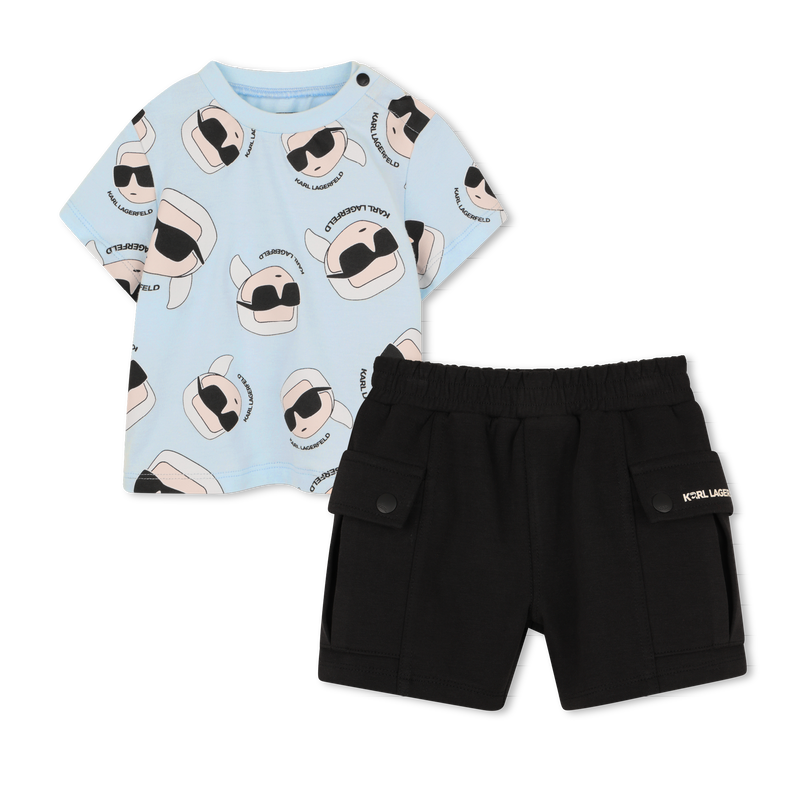 SET T-SHIRT E PANTALONCINI KARL LAGERFELD KIDS 
                        RAGAZZO