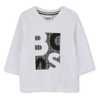 T-shirt a maniche lunghe, BIANCO  NERO, hi-res