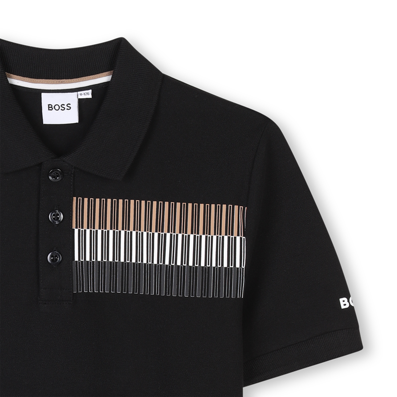 Polo taglio dritto a righe BOSS 
                        RAGAZZO