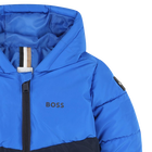 Piumino bicolore con cappuccio BOSS 
                    RAGAZZO