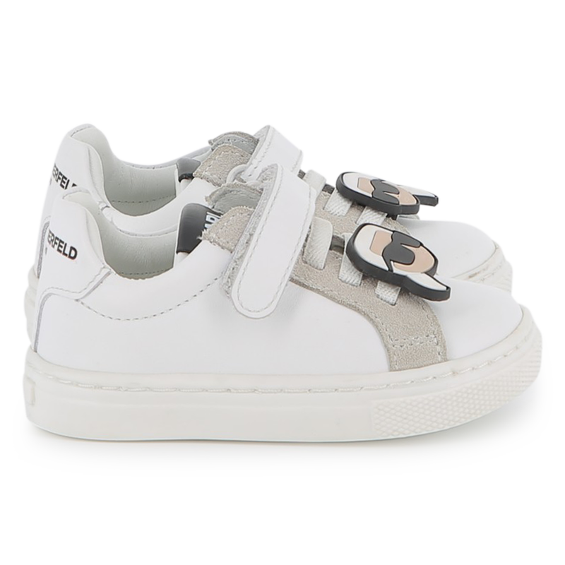 Sneakers basse in pelle bovina KARL LAGERFELD KIDS 
                        UNISEX