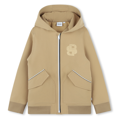 Cardigan con zip e cappuccio BOSS RAGAZZO