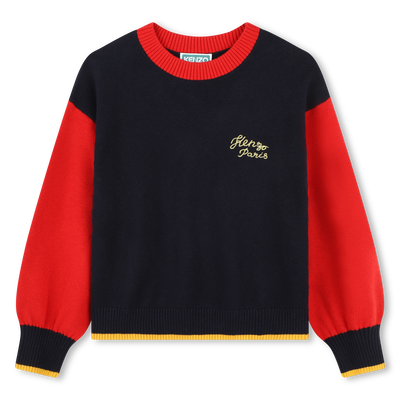 Pullover a maglia con ricamo KENZO KIDS BAMBINA