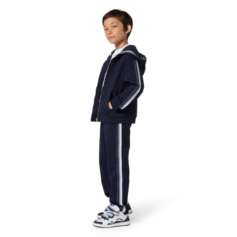 FELPA CON CAPPUCCIO E ZIP LANVIN 
                        RAGAZZO