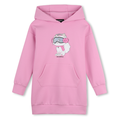 Abito con cappuccio KARL LAGERFELD KIDS BAMBINA