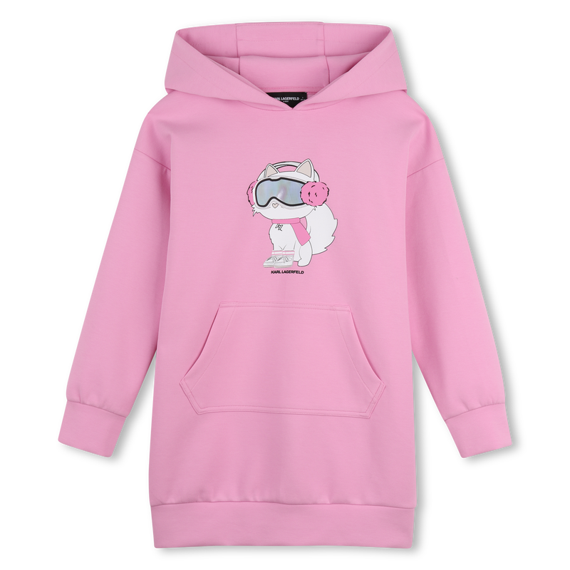 Abito con cappuccio KARL LAGERFELD KIDS 
                        BAMBINA