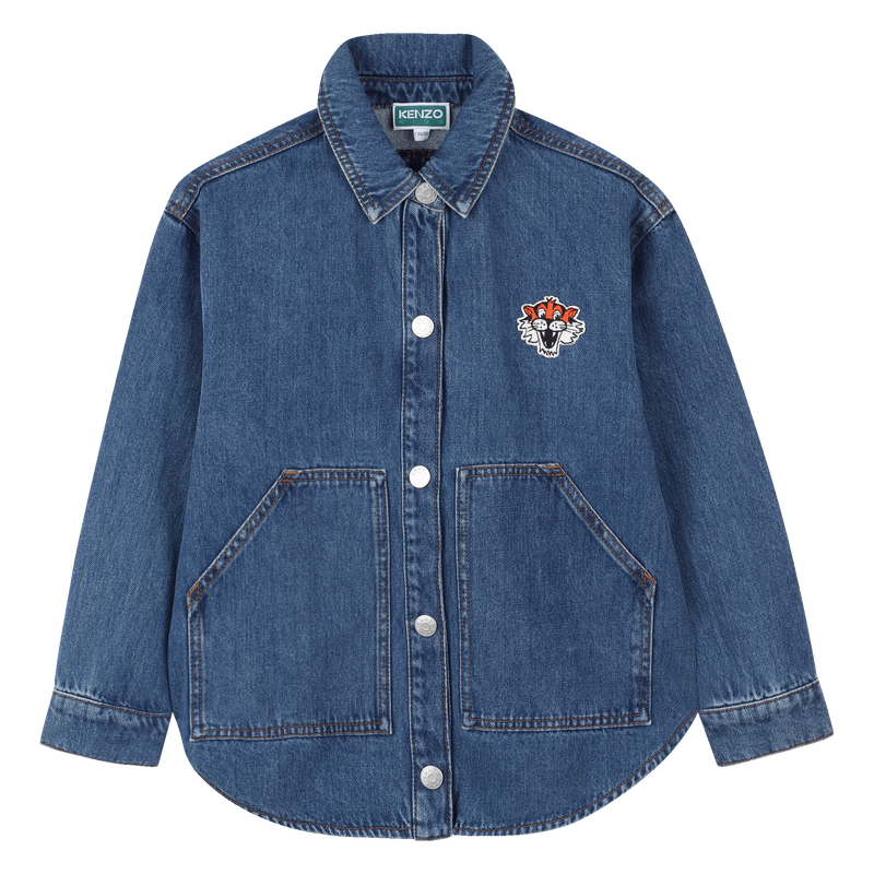 Camicia in denim di cotone KENZO KIDS 
                        RAGAZZO