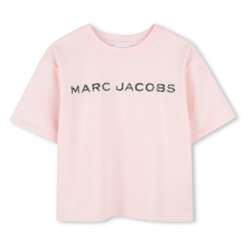 T-shirt in cotone con strass MARC JACOBS 
                        BAMBINA