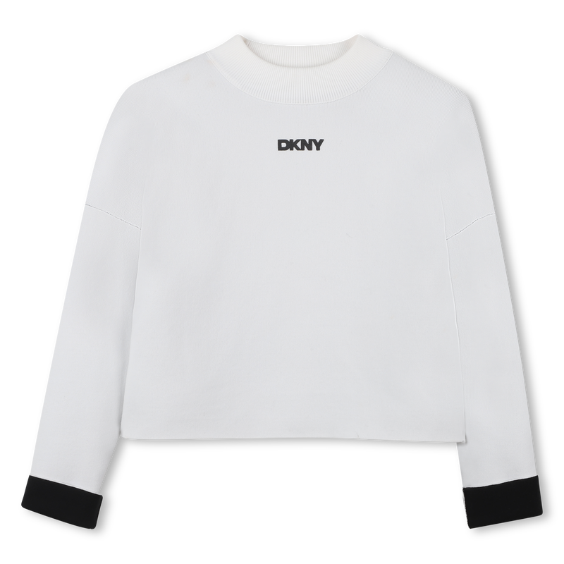 Maglione reversibile in maglia DKNY 
                        BAMBINA