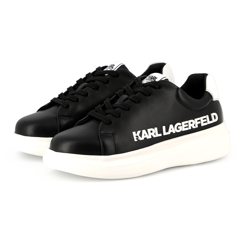 Sneakers in pelle con lacci KARL LAGERFELD KIDS 
                        UNISEX