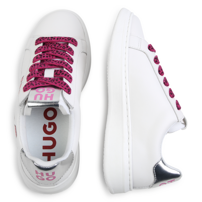 Sneakers stringate con stampe HUGO 
                        BAMBINA