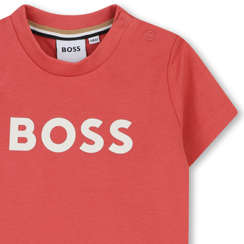 T-SHIRT A MANICHE CORTE BOSS 
                        RAGAZZO