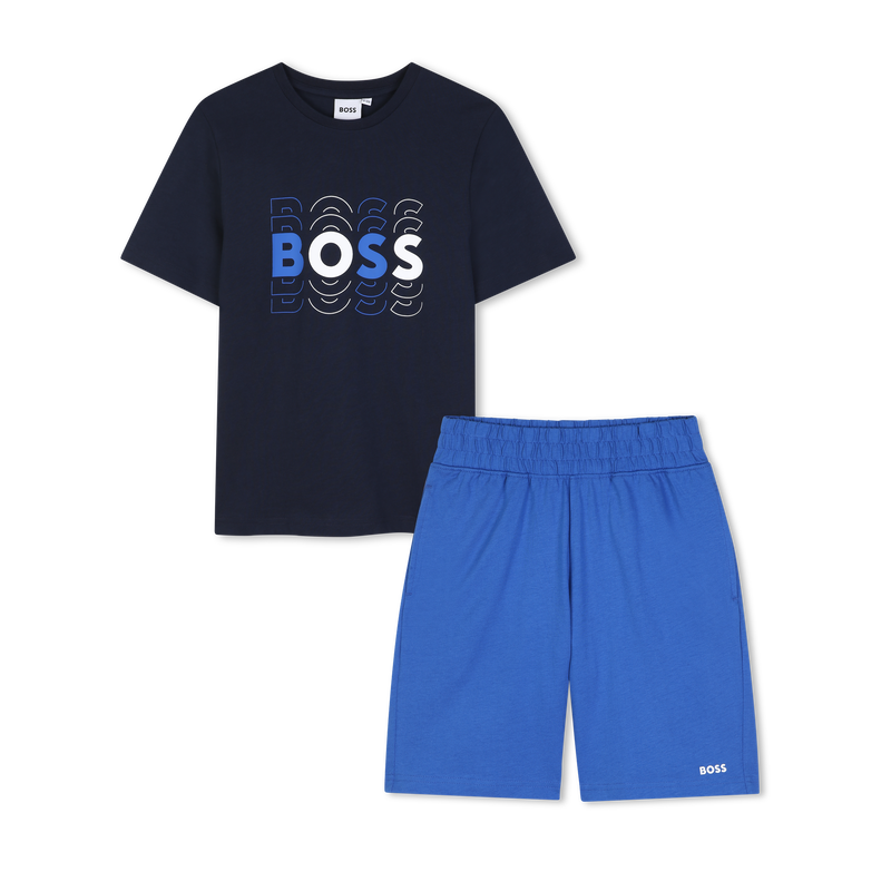 T-SHIRT + BERMUDA SET BOSS 
                        RAGAZZO