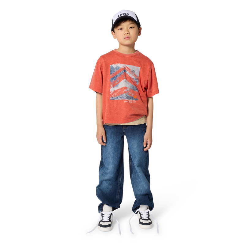 PANTALONI IN DENIM A GAMBA LARGA ZADIG & VOLTAIRE 
                        RAGAZZO