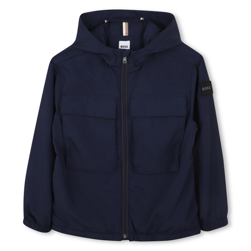 Giacca a vento con cappuccio BOSS 
                        RAGAZZO