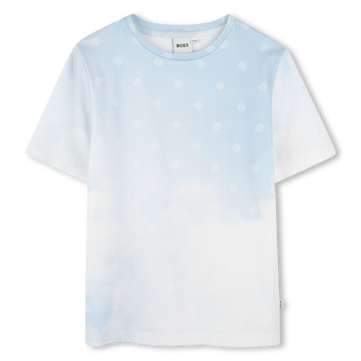 T-shirt di cotone con stampa BOSS RAGAZZO