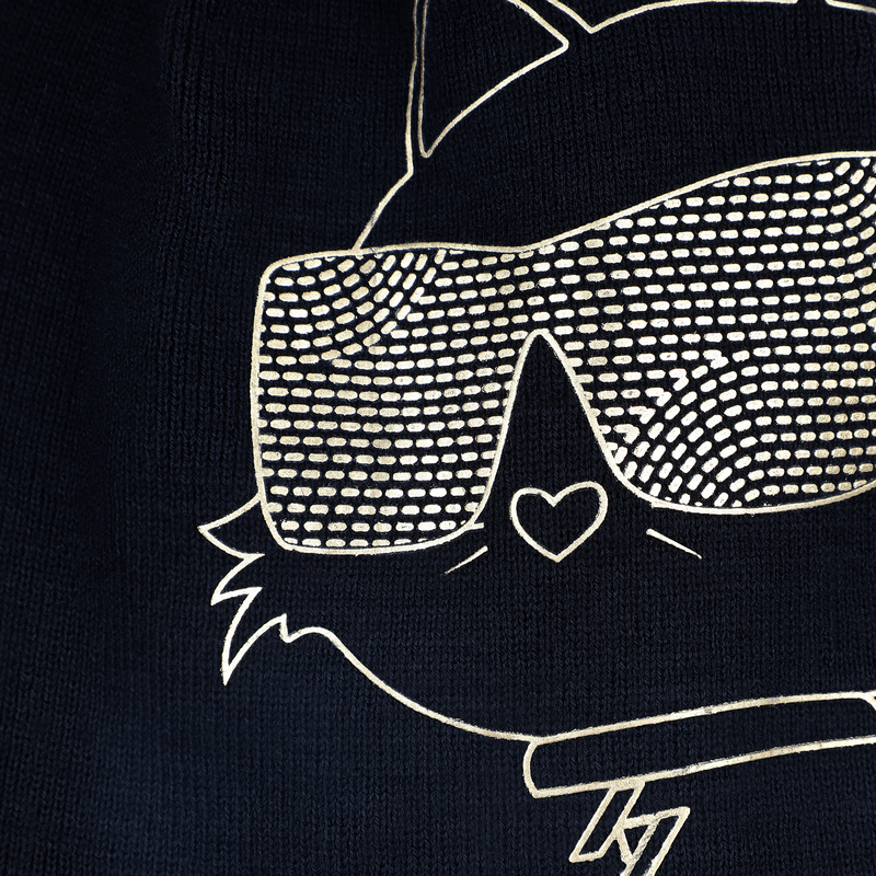 Cappello lavorato a maglia con pompon KARL LAGERFELD KIDS 
                        BAMBINA