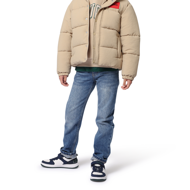 Jeans dritti in cotone HUGO 
                        RAGAZZO