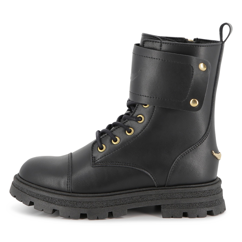 Stivali stringati in pelle bovina ZADIG & VOLTAIRE 
                        BAMBINA