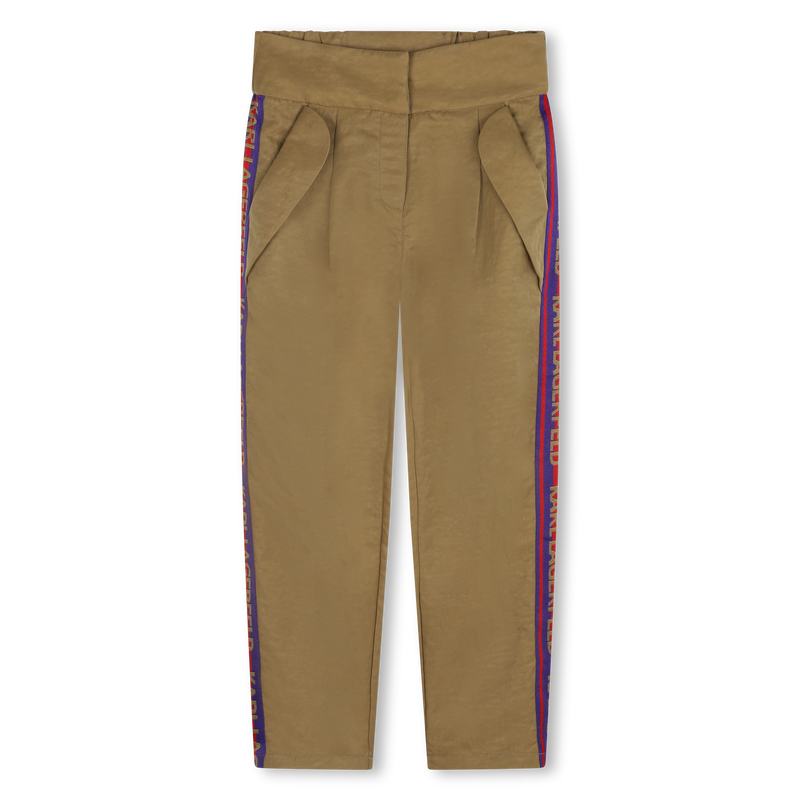 Pantaloni con bande a righe KARL LAGERFELD KIDS 
                        BAMBINA