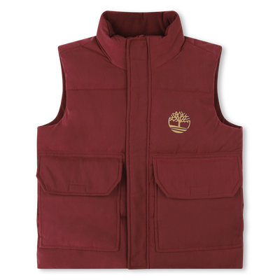 Piumino con zip e loghi TIMBERLAND RAGAZZO