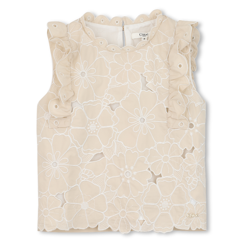 T-SHIRT CON RICAMO FLOREALE CHLOE 
                        BAMBINA